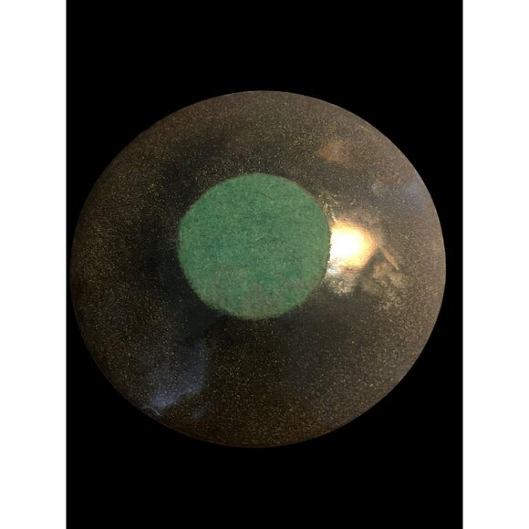 Handcrafted 5" Copper Enamel Dish Abstract Autumn Leaf Design Felted Bottom - Picture 6 of 6